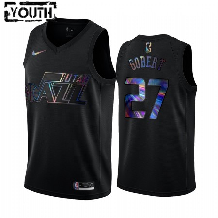 Camiseta Niños Utah Jazz Rudy Gobert 27 Iridescent HWC Collection Swingman